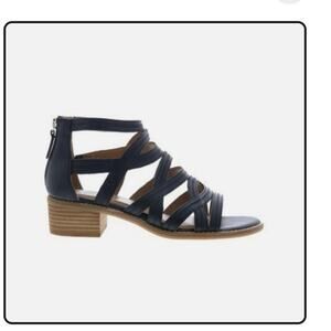 Comfortiva Betha Womens Black Wide Leather Pillow Top Heeled CT0010901 Sandals 8